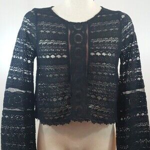 AMUSE SOCIETY Hideaway Bell Sleeve Lace Crop size S